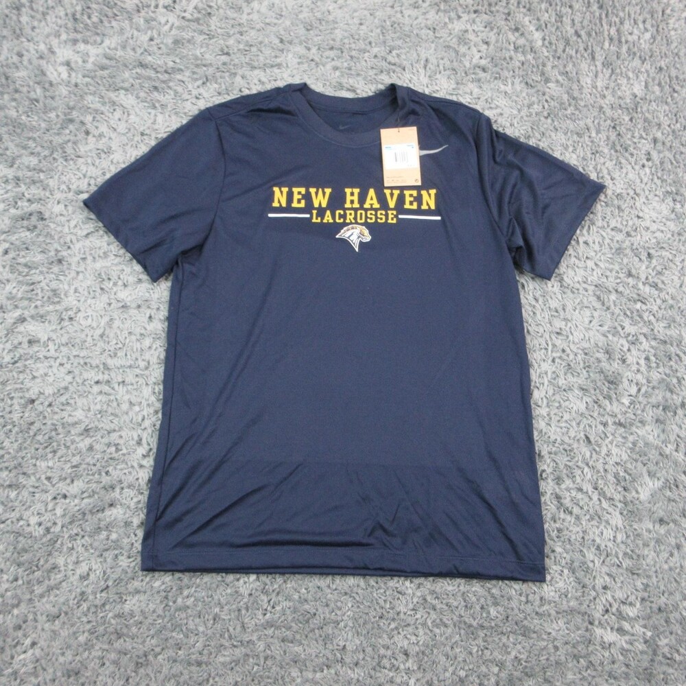 Nike Shirt Mens M Blue New Haven Lacrosse Crew Neck Dri-FIT Tagless NWT